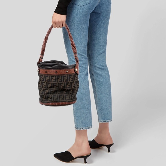 Fendi Bucket Bag Zucca Jacquard Leather - Picture 11 of 12